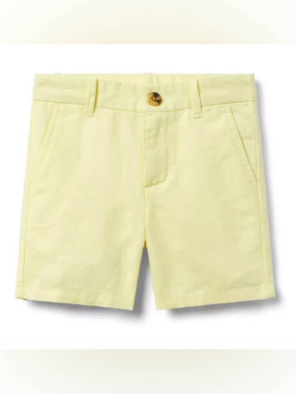 Janie and Jack Linen-Cotton Yellow Short (Size: 3T)